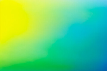 Unfocused green, yellow and blue backdrop. Brazilian flag colors abstract texture