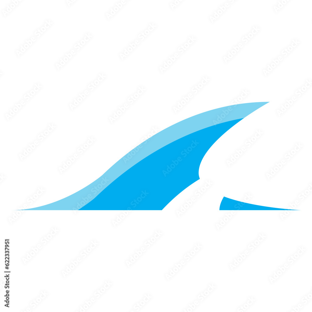 Poster wave icon vector