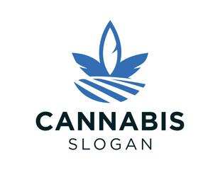 Logo about Cannabis on a white background. created using the CorelDraw application.