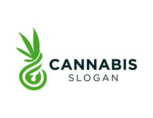 Logo about Cannabis on a white background. created using the CorelDraw application.