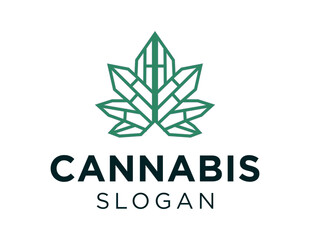 Logo about Cannabis on a white background. created using the CorelDraw application.