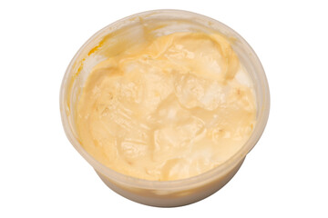 White sauce splashes isolated on white background.