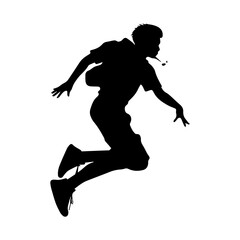 jumping figure silhouette illustration