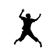 jumping figure silhouette illustration