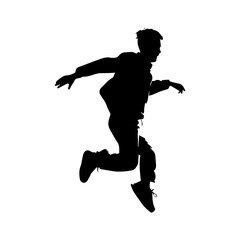 jumping figure silhouette illustration