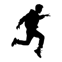 jumping figure silhouette illustration