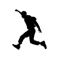jumping figure silhouette illustration