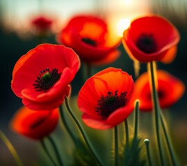 red poppy flowers