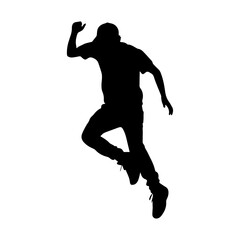 jumping figure silhouette illustration