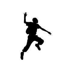 Fototapeta na wymiar jumping figure silhouette illustration