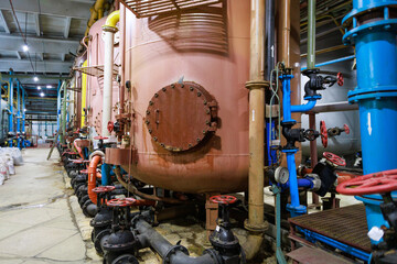 Workshop of water treatment and demineralization.