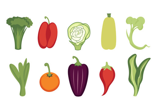Vegetable icon set over white background, colorful design vector illustration