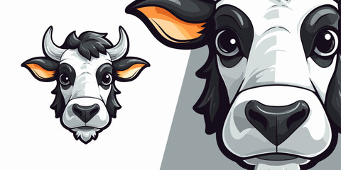 Cute Cow Logo: Vector Graphic for Sport and E-Sport Teams