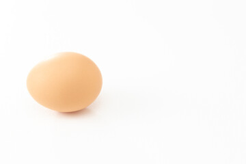 白背景に新鮮な卵