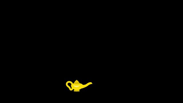 Magical fantasy lamp icon background animated, logo symbol, social media