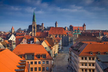 Naklejka na ściany i meble Image of Nuremberg Alstadt during sunny day.