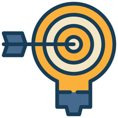 idea target strategy business startup icon filled outline