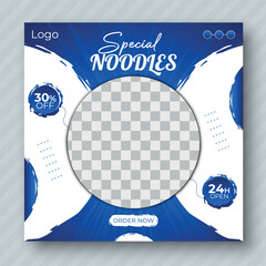 Noodles Social Media Post design Template For Your restaurant