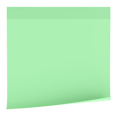 Sticky note. 3D note paper. 3D illustration.