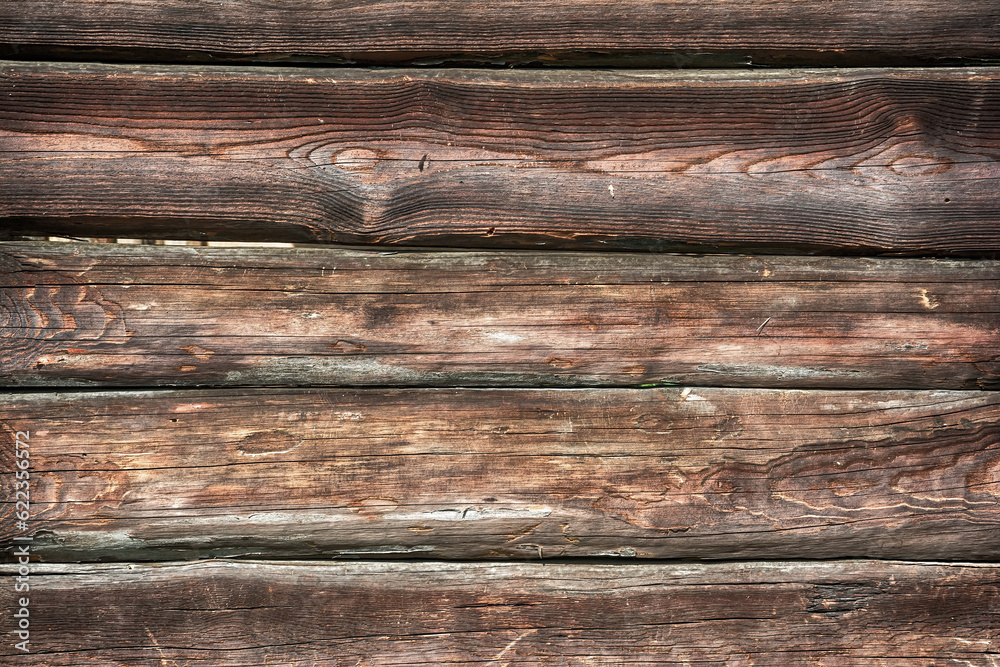 Sticker dark brown vintage wooden old planks background