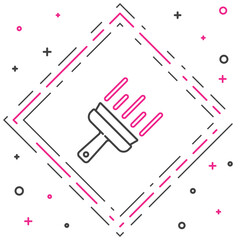 Line Cleaning service with of rubber cleaner for windows icon isolated on white background. Squeegee, scraper, wiper. Colorful outline concept. Vector