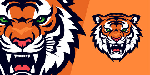 Fototapeta premium Vector Graphic for Sport and E-Sport Teams: Sleek Minimalist Tiger Logo