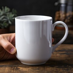 White customizable mug, generative ai