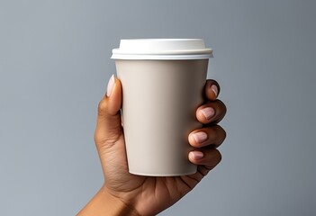 Coffee paper cup mockup, generative ai