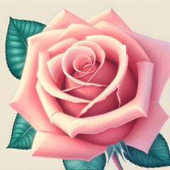 pink rose. generative ai