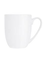 Empty coffee tea cup mug white isolated on white background