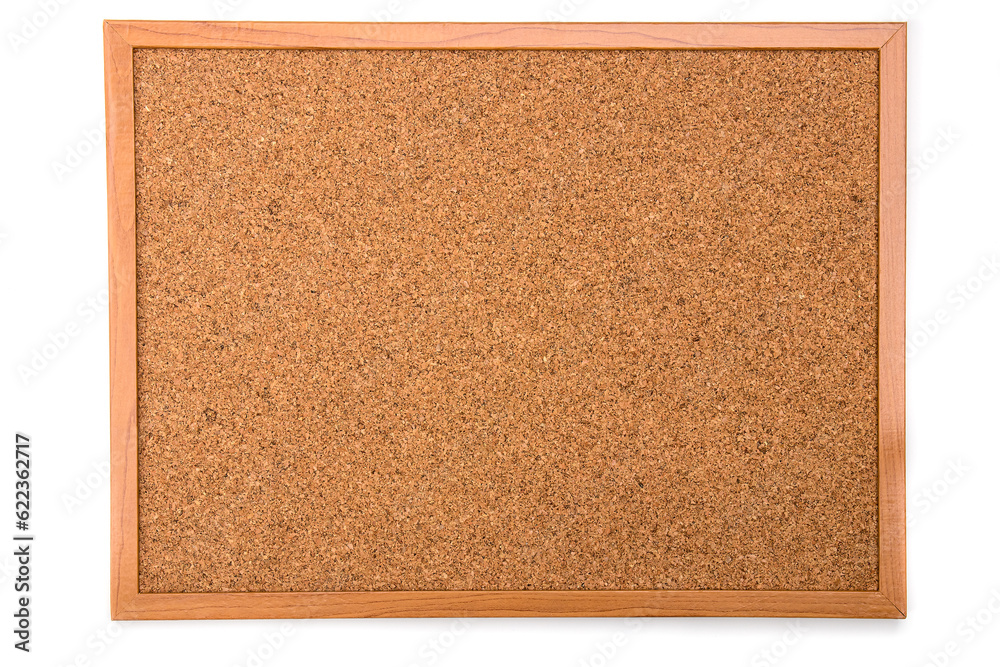 Wall mural cork board isolated on white background