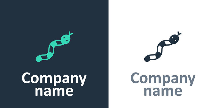 Logotype Snake icon isolated on white background. Logo design template element. Vector