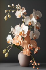 beautiful and colorful flowers, of all colors and types. Daisies, roses, sunflowers, tulips and orchids. Images generated with artificial intelligence
