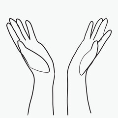 Continuous line drawing of Jesus Christ vector illustration Bible words  blessings pray