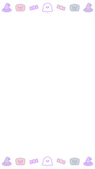 16:9 ハロウィンのゆるかわ系フレーム☆PNG