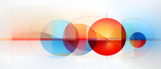 a group of three circular objects on a colorful background Generated by AI