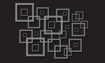 abstract background with squares pattern and black with gray seamless design with gray and black decoration with gray icon geomatric shape and gray maze design vector with black and gray background