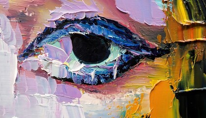 A photo of an imaginative rendering of an abstract eye by Fluorite oil painting