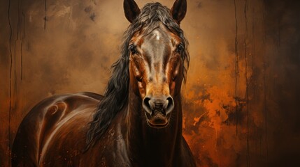 portrait of a horse, ai generative