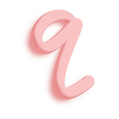 pink 3D doodle letter
