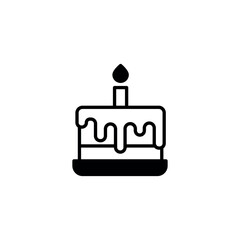 Cake icon design with white background stock illustration