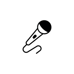 Microphone icon design with white background stock illustration