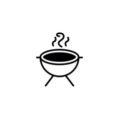 Grill icon design with white background stock illustration