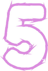 Number 5 needle for decoration.