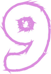 Number 9 needle for decoration.