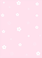Illustration of flower on pink background design for wallpaper