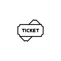 Ticket icon design with white background stock illustration
