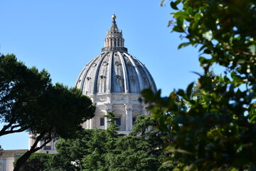 Fototapeta na wymiar Kopuła Bazyliki św. Piotra, Roma, Italia.