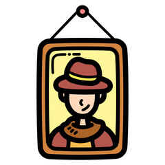 frame filled outline icon style