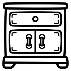 cabinet line icon style